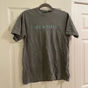 Seaside Beach Gray & Blue Lettering TShirt